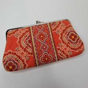 Vera Bradley Orange Clutch Purse Bag Wallet DD